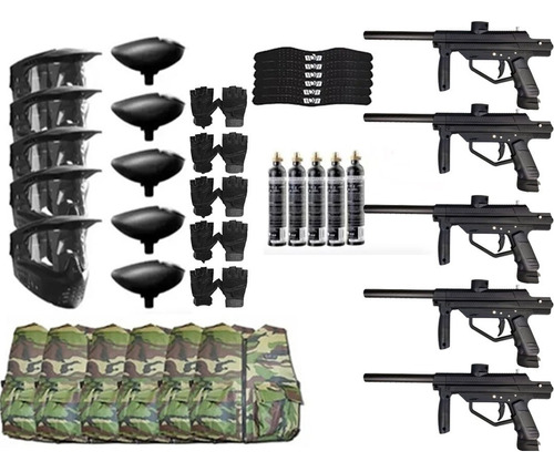 Gotcha Campo 5 Pistola Paintball Stealth Jt Gi Marcadora Kit