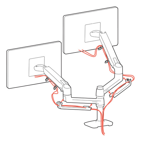 Ergotron Brazo De Monitor Dual Apilable Vertical Lx,