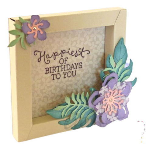 Suaje Troquel Cortar Papel Marco Shadowbox 3d Scrapbook Foto