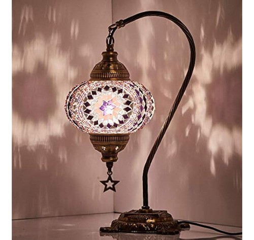 (33 Colores) Lámpara De Mesa De Mosaico Marroquí Turco Demme