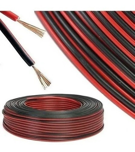 Imagen 3 de 3 de Rollo Cable De Parlante #14 #16 #18 100 Metros Rojo Negro