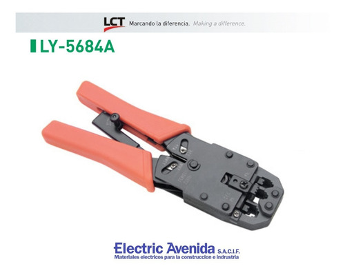 Pinza Crimpeadora Rj9 Rj11 Rj45 Ly-5684a Lct Electricavenida