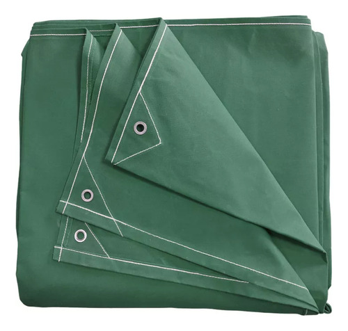 Encerado Lona Algodão Fio 8 Alcatroada Verde 6x4 Mts