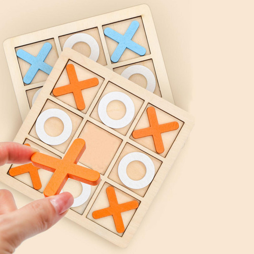 2 Juego De Mesa De Madera Tic Tac Toe, Juegos De Mesa De