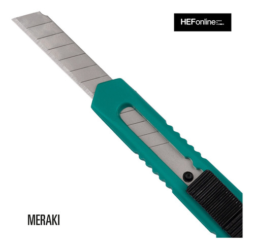 Cutter Trincheta De Plastico 9mm Meraki X 60 Unidades