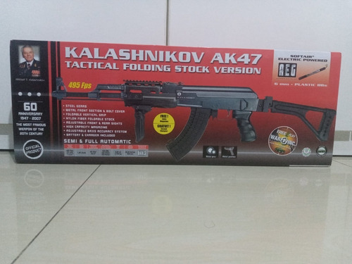 Ak 47 Kalashnikov Airsoft + Adaptadpr De 220 Voltios