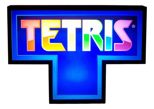 Tetris Lampara Con Luces Led Decoración Retro Gamer