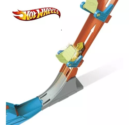 Carrinho Hot Wheels C/ Pista De Lançamento Vertical Action