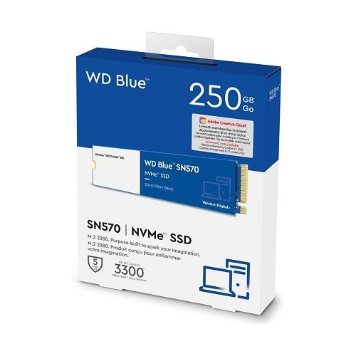 Disco Ssd Wd Blue 250gb Sn570 Nvme Ssd M.2 2280 Pciex 3.0 X4