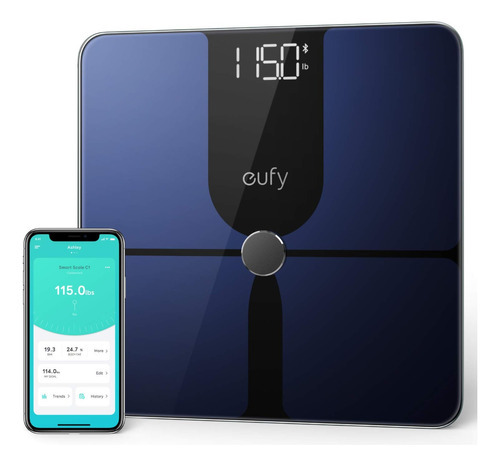 Balança Corporal Digital Eufy Smart Scale P1 C/ 14 Medições Cor Preto