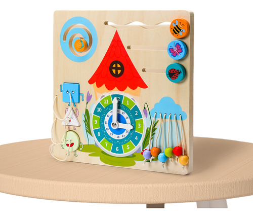 Busy Board - Reloj Que Camina (caja De Colores) Para Niños Caqui