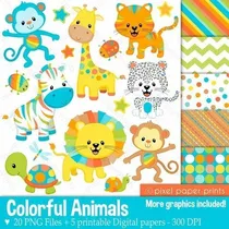 Comprar Kit Imprimible Animales De La Selva 4-26 Imágenes