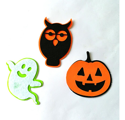 3pcs / Set Tela De Halloween Fantasma Calabaza Letrero