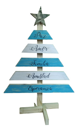 Árbol Navideño Con Frases Personalizados 80 Cm 