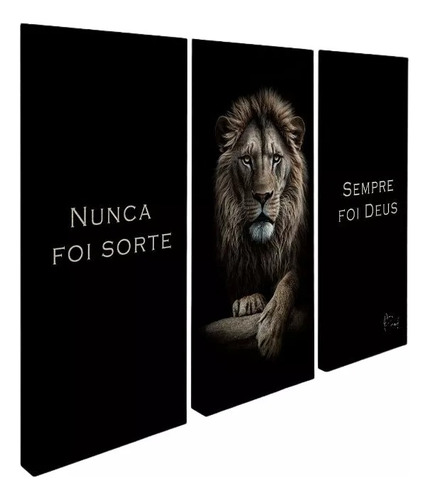 Nunca Foi Sorte Sempre Foi Deus | 135x90cm | Moldura Interna