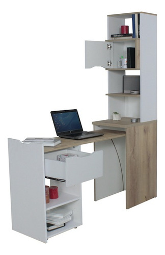 Biblioteca Extensible Space Maderkit Color Duna Blanco