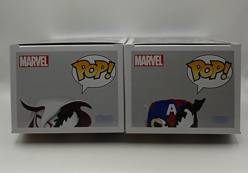 Funko Pop Carnage Ghost Spider Y Capitán América Marvel (Usado)