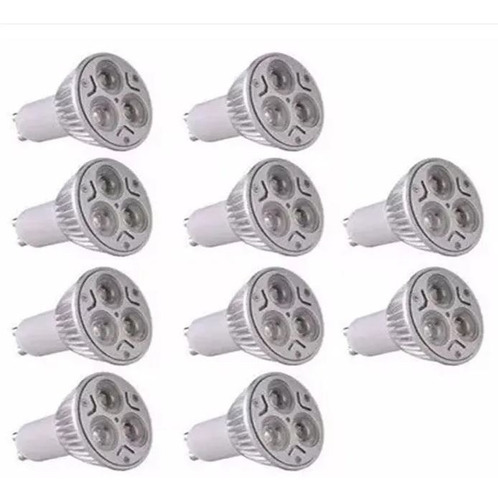 Pack 10 Ampolletas Led 3w Gu10 Luz Fria Y Calida