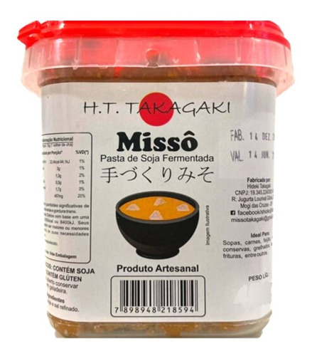 Pasta Soja Misso Caseiro (sem Conservantes) Takagaki 1kg