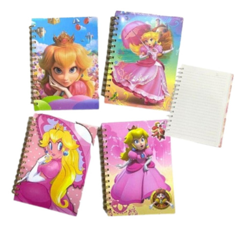 Libretas Princesa Peach Cuaderno Regalo Mario Bros