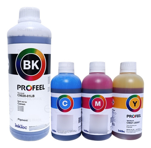 Tinta Profeel P/can C9020 Bk Pig 1l + Color Corante 3x250ml