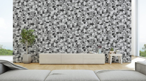 Ceramica Pared Rectificada Glam Gray Texturada 46x100 Xpieza