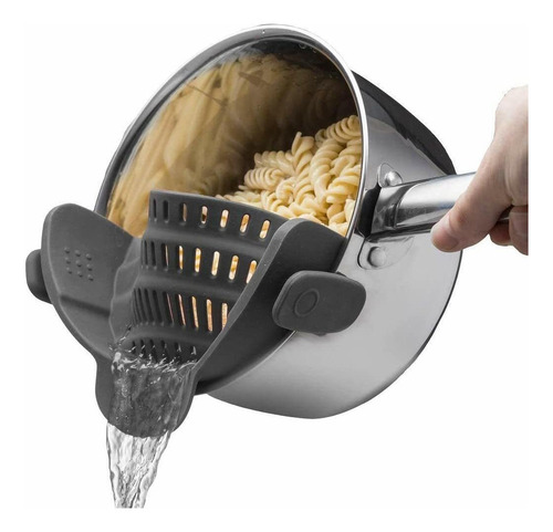 Colador De Pasta De Silicona Con Clip Para Ollas, Sartenes Y