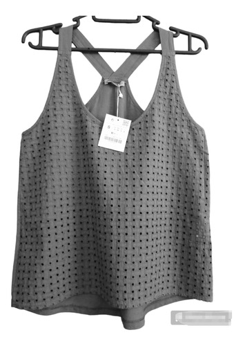 Musculosa Zara S, Tela Y Algodón Nueva 