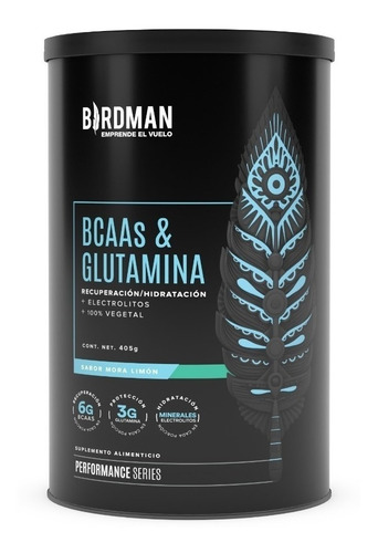 Suplemento en polvo Birdman  Performance Series BCAAs & Glutamina proteínas sabor moral limón en pote de 405g