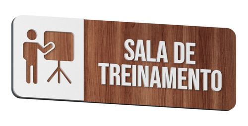 Placa Sinalização Sala De Treinamento Empresa Mdf