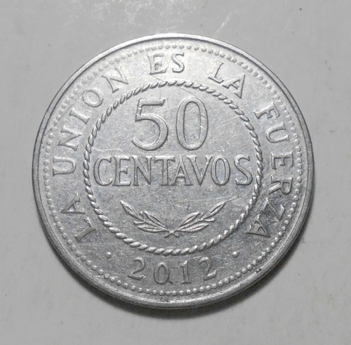 Moneda Bolivia 50 Centavos 2012