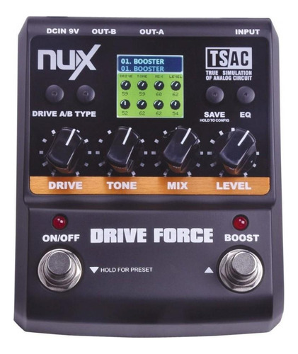 Pedal Stompbox Efecto Guitarra Drive Force Nux