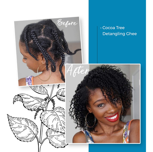 Qhemet Biologics Cocoa Tree Detangling Ghee W/ Barley Grass