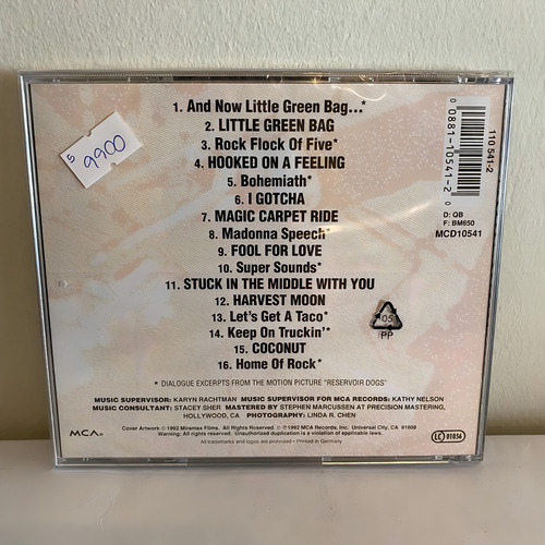 Reservoir Dogs Soundtrack Cd Nuevo Eu Musicovinyl