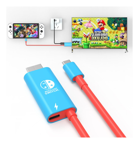 Switch Base Portátil, Adaptador De Tv Usb-c A Hdmi Para Inte