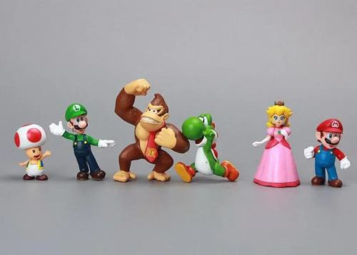 18 Unidades, Bonito Modelo De Figura De Acción De Super Mari