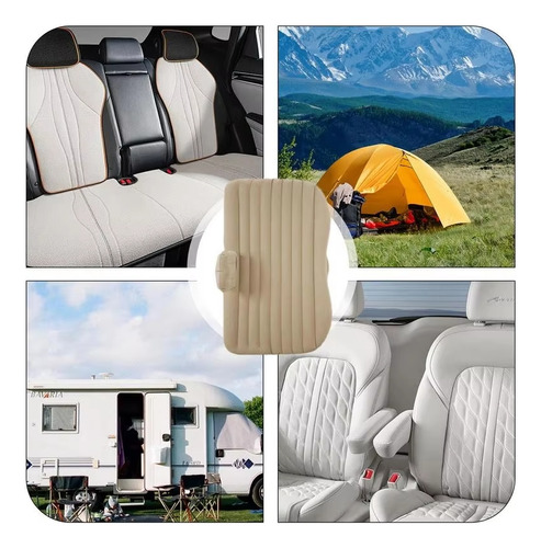 Colchon Inflable Con Compresor 12v Y 2 Almohadas Para Auto