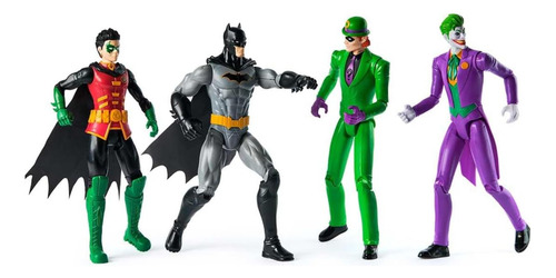 Pack 4 Bonecos 30cm Dc Super-heróis E Vilões Batman