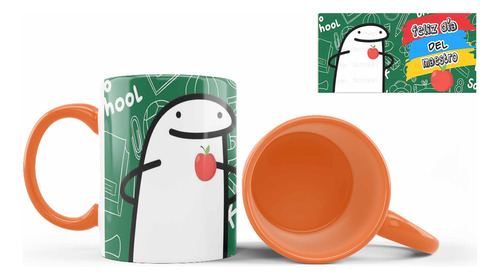 Taza Interior De Color, Feliz Dia Del Maestro, Flork, Meme