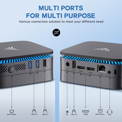 Cpu Ak1 Mini Pc Procesador N100 12va Gen/16gb Ram/500gb M.2