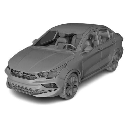 Maqueta Auto Fiat Cronos Con Interior Imp3d Color Personaliz