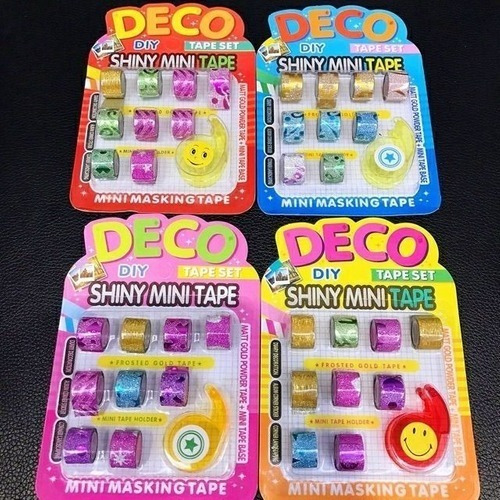 Imagem 2 de 3 de Durex Coloridos Cartelas Trabalhos Escolares Infantil Mini