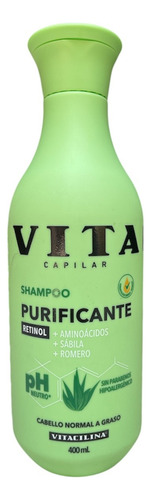 Shampoo Vitacilina Purificante Sin Parabenos 400ml Anticaspa