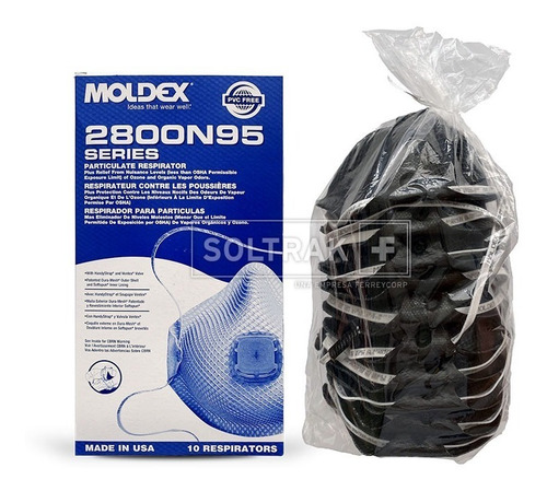 Imagen 4 de 7 de Respirador Con Válvula Y Carbón Activado N95 Moldex (10 Und)