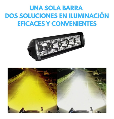 Barra Led Aurora D6 Ultra Spot Doble Color 12 Pul Atv Can Am