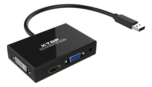 Adaptador Usb 3.0a Hdmi-vga-dvi Monitor Tarjeta De Vdeo Exte