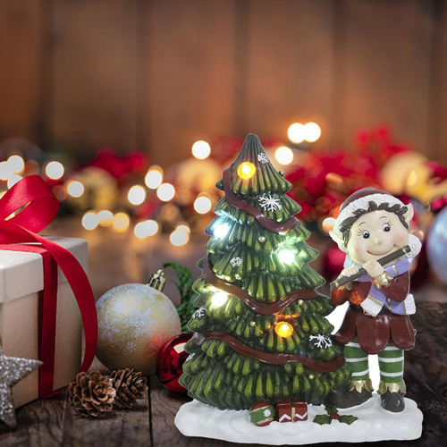 Decoración De Árbol De Navidad De Navidad De Mesa, Resina
