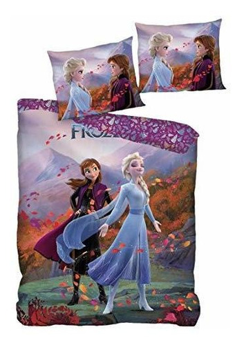 Juego De Cama Frozen 2 (140x200 Cm) + Funda 63x63 Cm