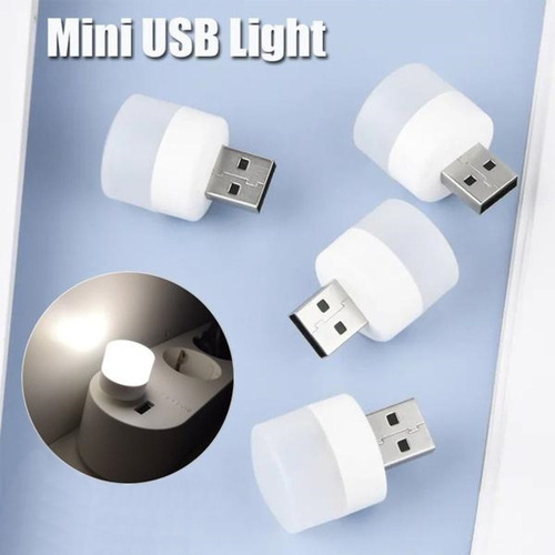 Lámpara De Noche Led Con Luz Nocturna Con Conector Mini Usb,