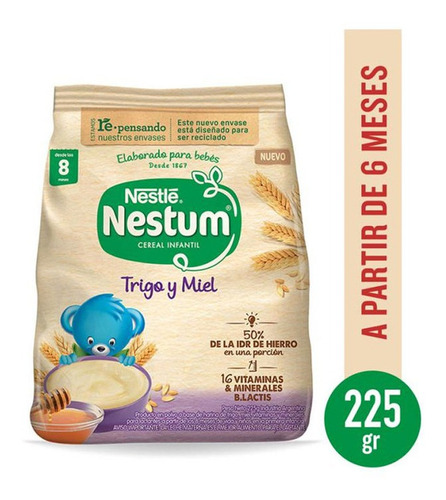 Nestum Cereal Infantil Trigo Y Miel Doypack X 225 Gr